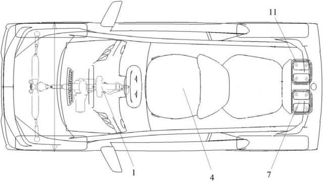 车和家sev 俯视状态下的专利图