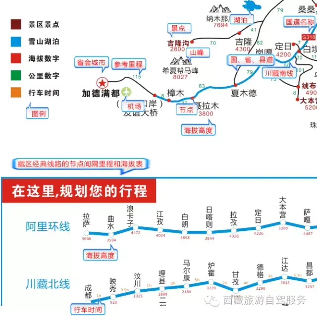 川藏线自驾游必备2017藏地旅行攻略全图