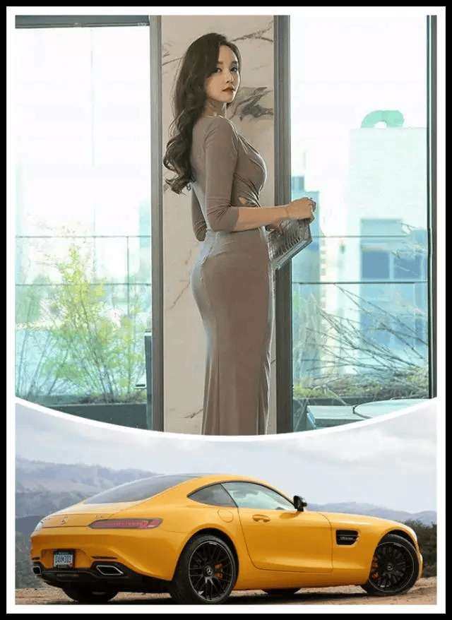 每日豪车美女:梅赛德斯-amg gt vs 知性气质美女