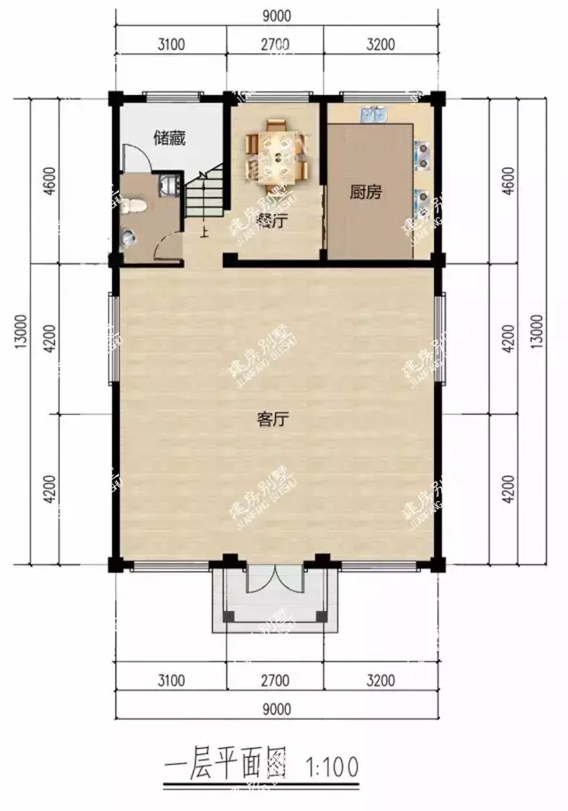 9×13米四层农村别墅,建房就建成村里最耀眼的