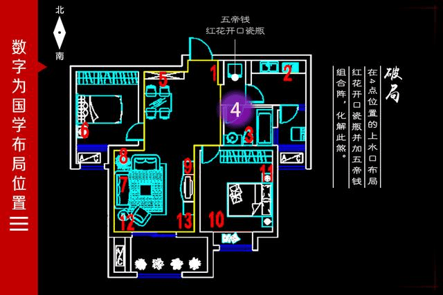 武汉最新楼盘:招商公园1872 2室2厅 旺宅旺风水布局