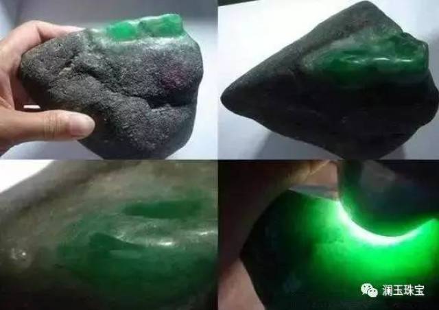 看起来千万的满绿的翡翠原石,一刀下去秒变