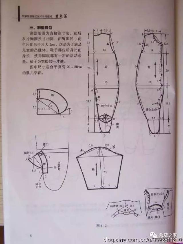 女童娃娃领连体衣 哈衣(有裁剪图)