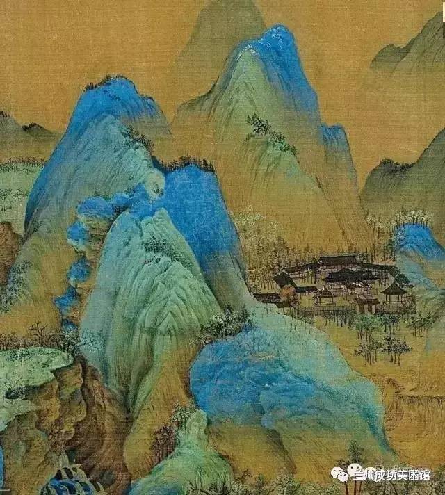 青绿山水画作 也是现代人选出的中国十大传世名画之一 【作者】王希孟