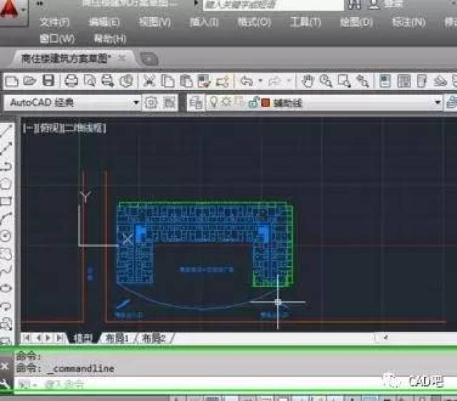 如图,打开cad,进入到cad操作界面,发现下面的命令栏不见了,对于操作