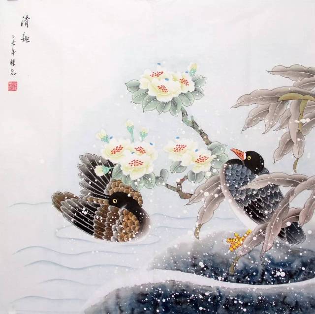 姚桂元 名称:清趣 尺寸:68cm×68cm 起拍价:100rmb