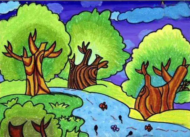 儿童画构图技巧,涂色方法,画面组合规律总结大