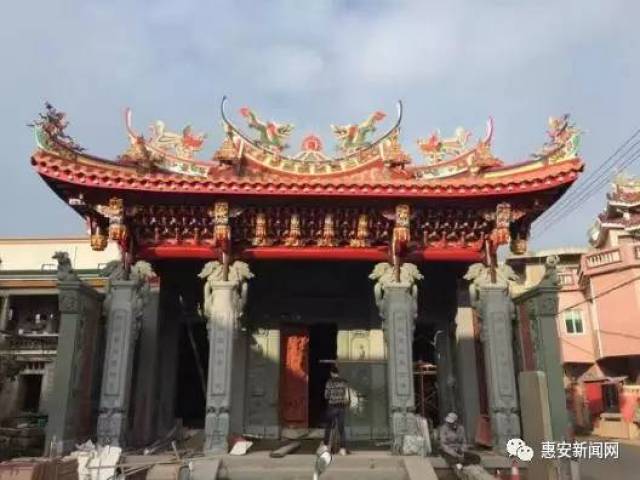 王漪锋全程参与的古建筑作品惠安溪底妈祖宫