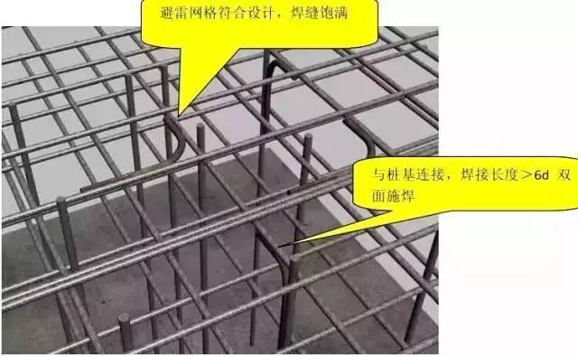 2)利用竖向结构主筋做防雷引下线常规做法(按设计或地方规定执行)
