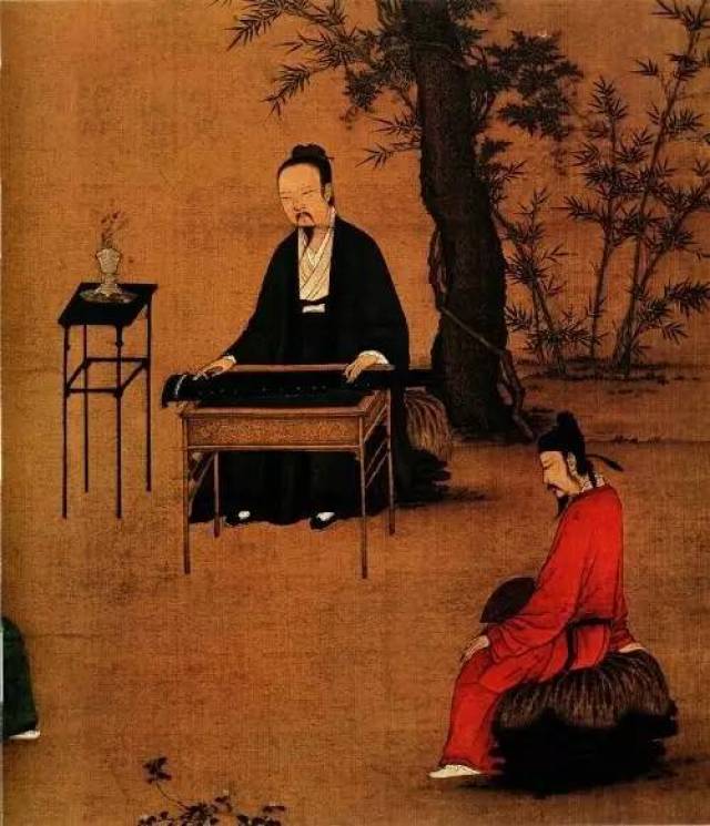 绘画中更离不开古琴形象的出现,仅仅以古琴入画,留存到现在的历代名画