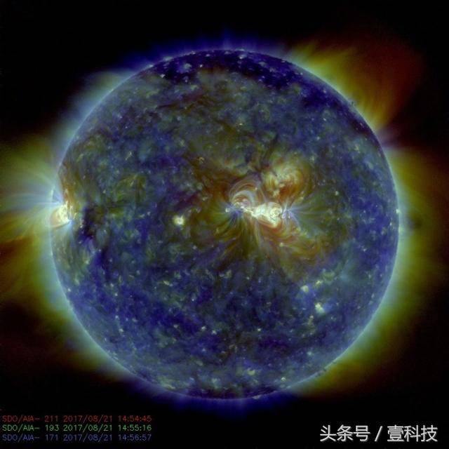 美国迎百年最大日全食 nasa拍摄了超美的日冕现象