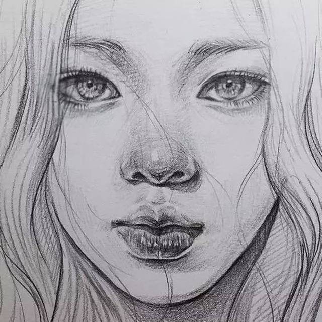 清秀干净的人物速写素描, 这个女孩子的作品值得你临摹.