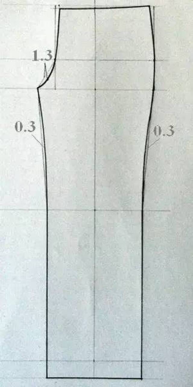 无褶西裤的剪裁方法(毛裁)