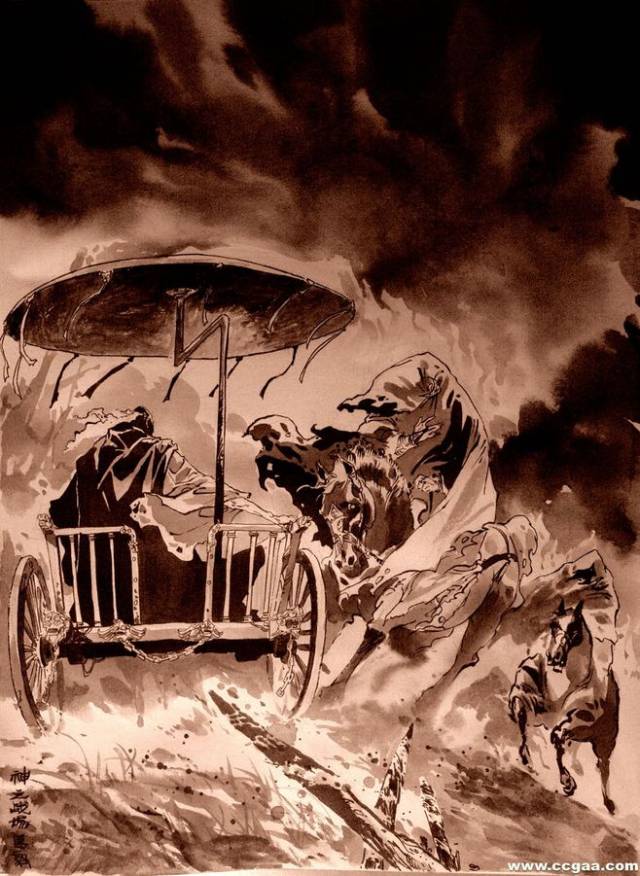 猎奇系列:水墨风古代行军打仗图,浓浓中国风!