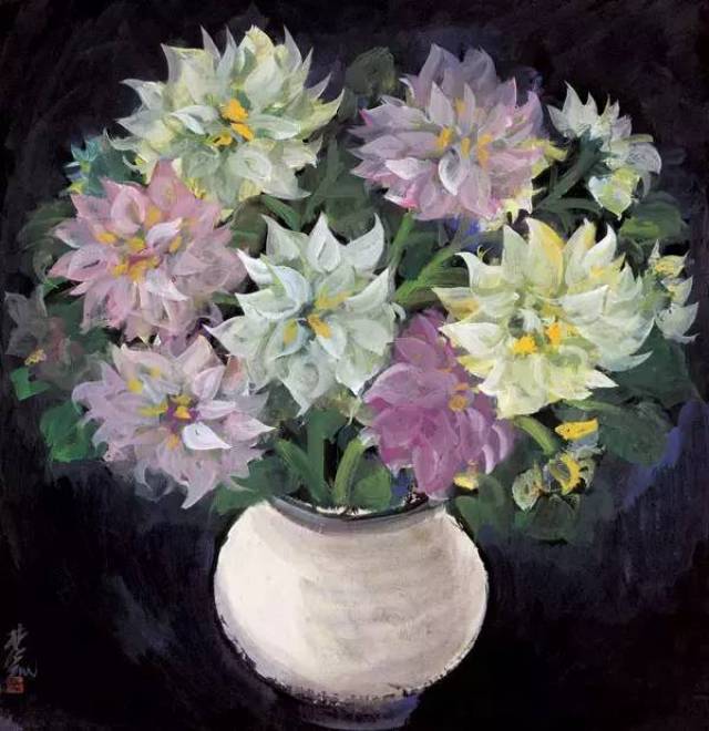 林风眠 油灯花果 1960 68x67cm