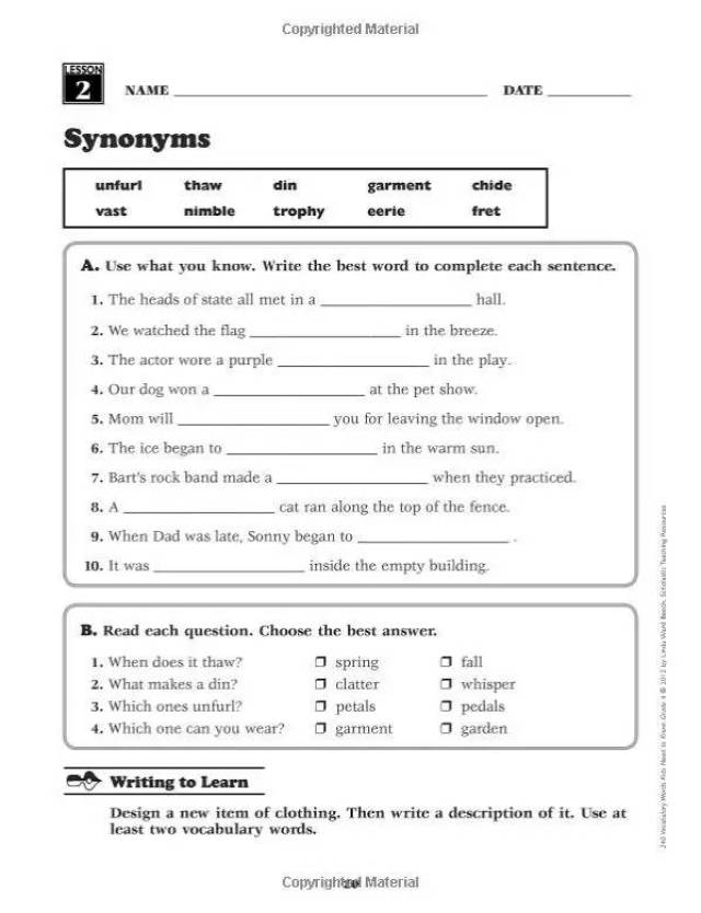美国小学英语4年级必须掌握的240个单词