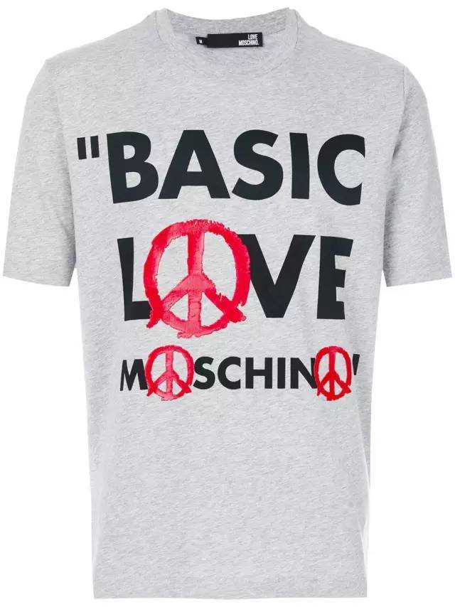 love moschino 早秋系列反战标志灰色连帽衫 rmb 2,290