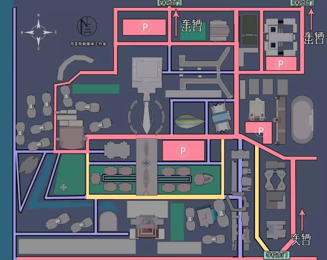 地标建筑篇 西亚斯的明星建筑一次认完 学校地图配上场景照片 这回不