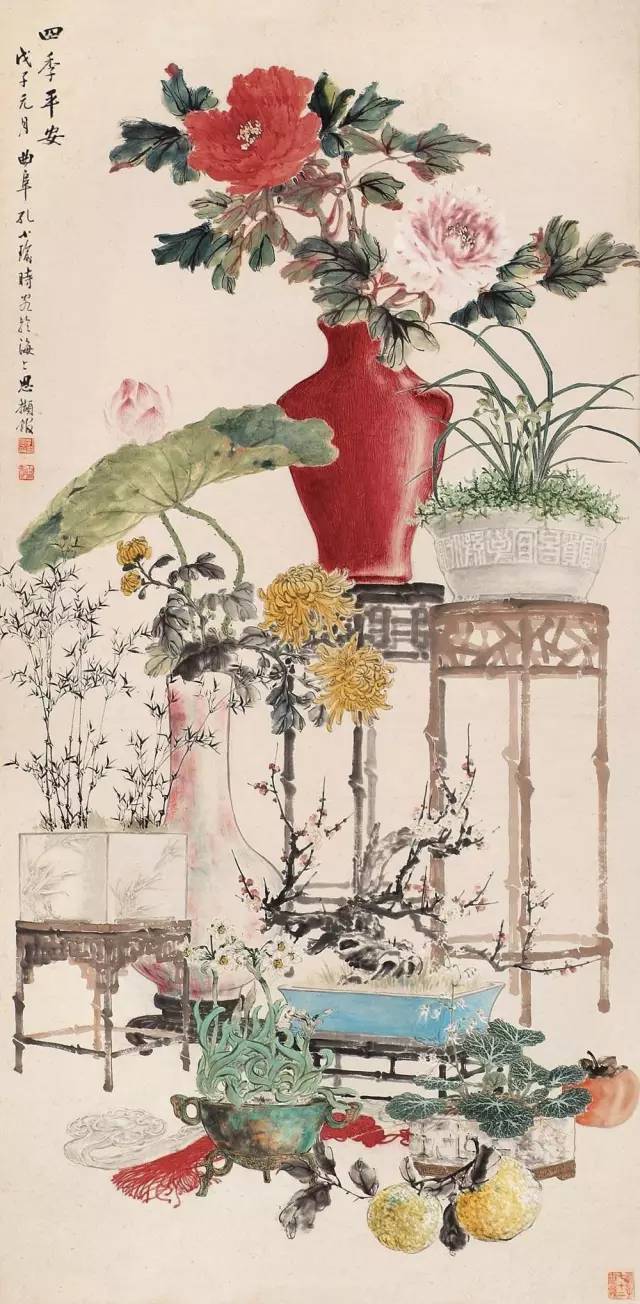 丹青妙笔|孔小瑜与博古画(130幅清晰作品)