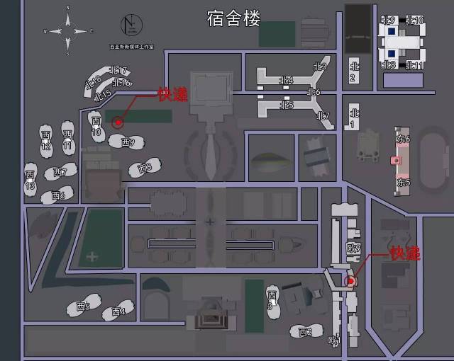 西亚斯的明星建筑一次认完 学校地图配上场景照片 这回不怕找不到你