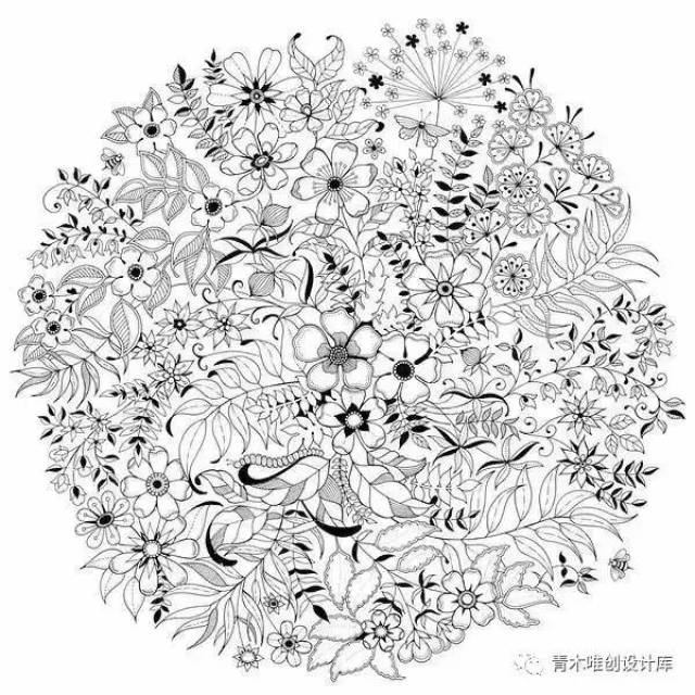 黑白装饰素材 | "密集"动植物图案!