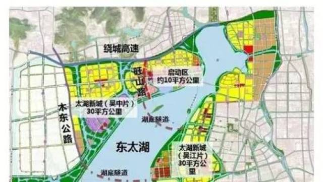 苏州湾2号隧道规划图 根据吴江太湖新城的规划 吴江太湖新城的交通