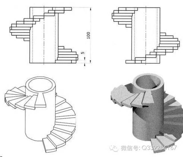 旋转楼梯阵列五种做法
