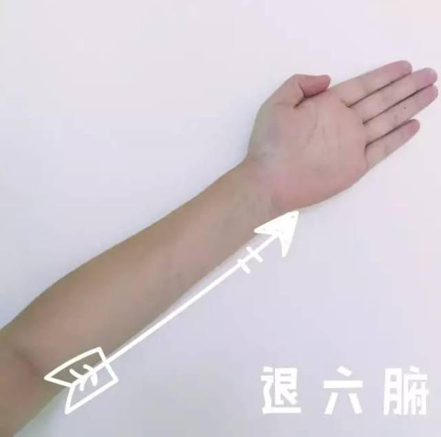 位置:手心向上,小臂靠近肚子的一侧直线,从肘横纹向外推到腕横纹.