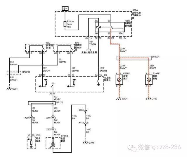 前雾灯线路1