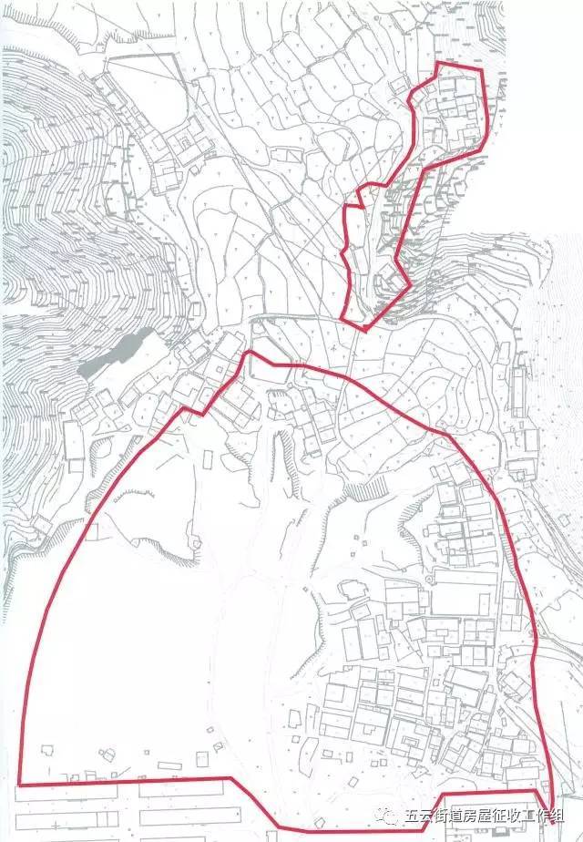 翠竹北路,紫薇北路及医院迁建项目房屋征收红线图