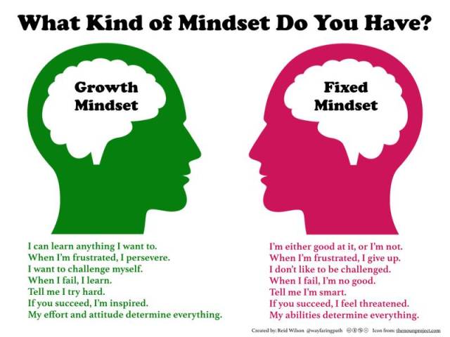 成长型思维模式(growth mindset).