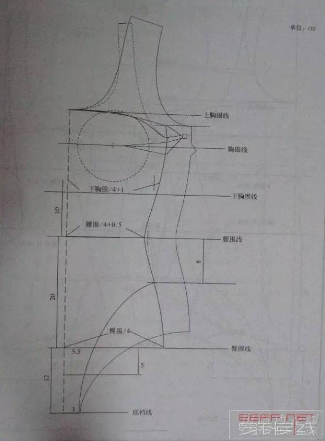 女装纸样连体泳衣的基本制版分享