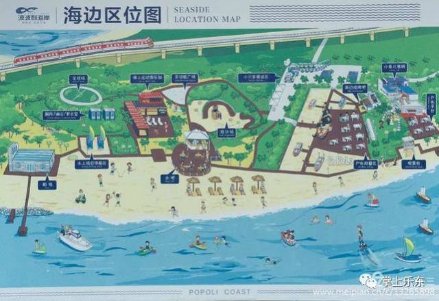 龙栖湾,波波利海岸,海边区位图