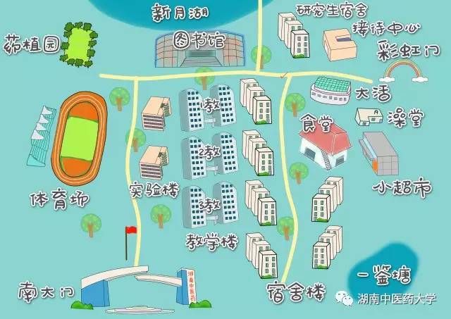 地图 = 大佬 湖南中医药大学的地图 step 1 首先我们到学校先找到