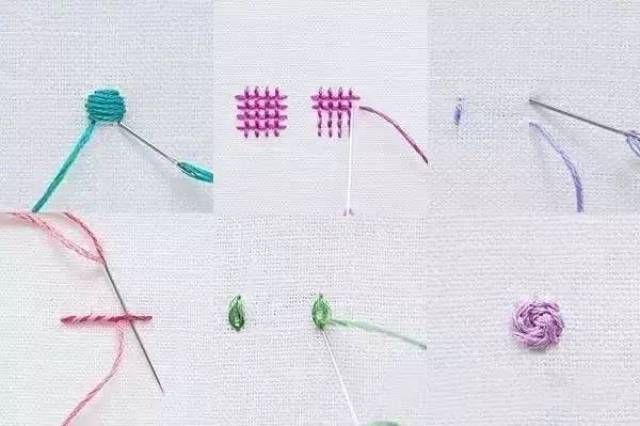 图解21种常用刺绣针法