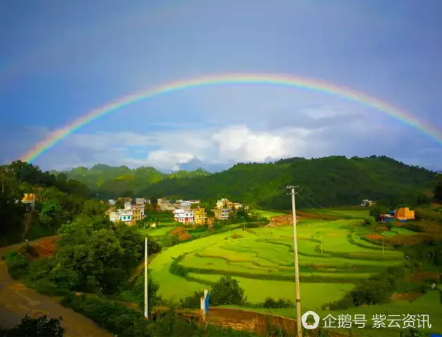 紫云县枫香村彩虹美景:稻田之外的群