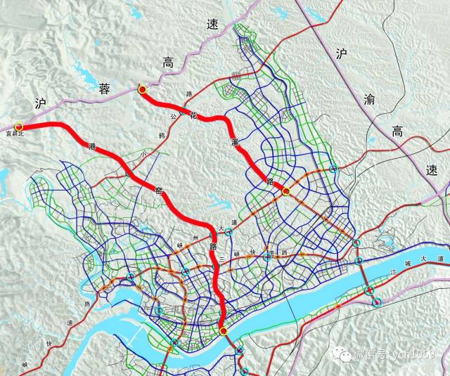 花溪路延伸段(峡州大道-宜巴高速)12公里和 江城大道延伸段(夷桥路