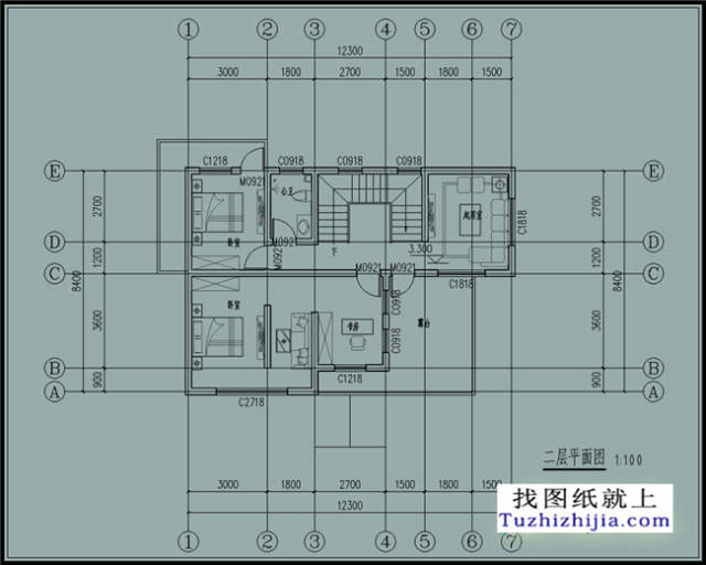 非常洋气的-农村二层cad设计图,好多人看了都想建!