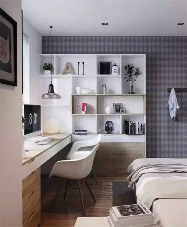 卧室书房一体化设计,一房两用超省空间!