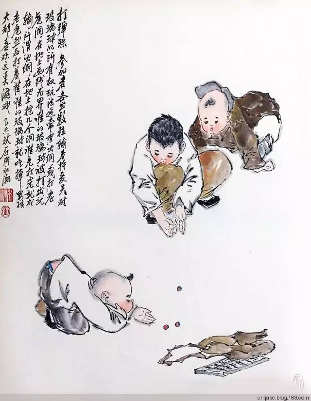 王永潮童趣题材的国画《六七十年代农村孩子玩什么》_手机搜狐网