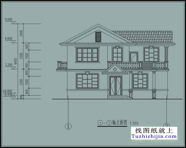 非常洋气的-农村二层cad设计图,好多人看了都想建!