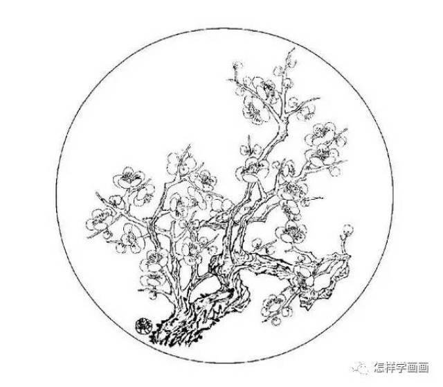 国画描梅花画谱基本绘画技巧