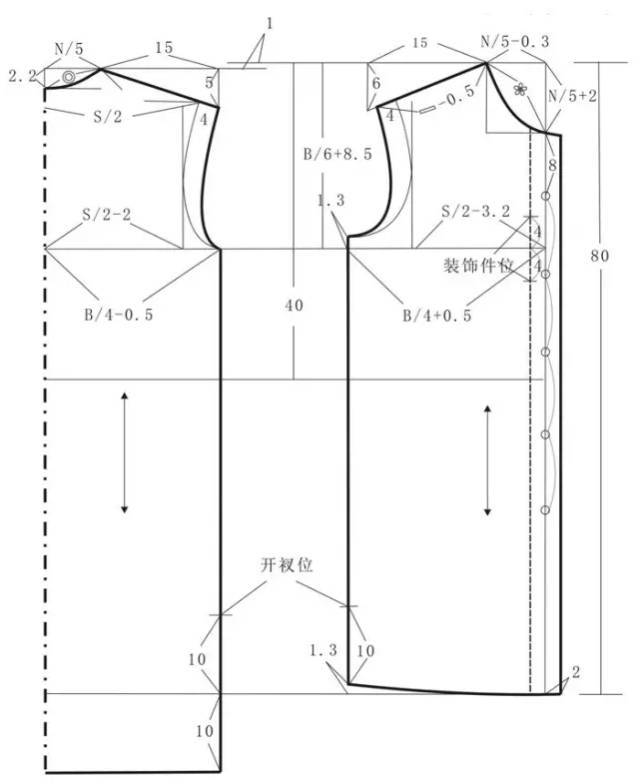 女士oversize长版衬衫的图纸及工艺要求