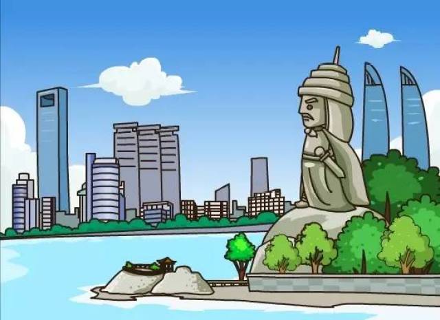 这天,静静伫立在鹭江边上30多年的民族英雄郑成功雕像,突然瞥见了一群