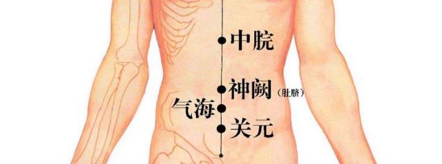 易灸穴位:中脘,天枢,神阙,足三里,身柱.