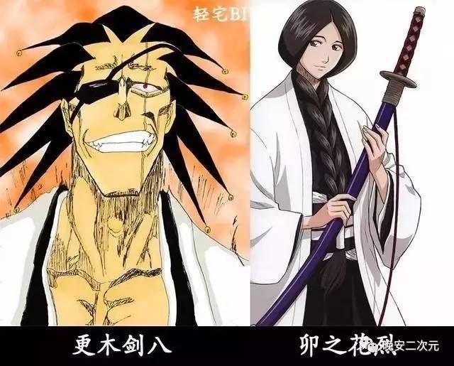 1,死神:更木剑八(徒弟)→卯之花八千流(师傅) 看过那么多日本知名动漫