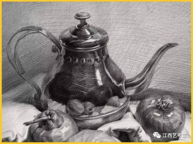 如何快速掌握素描静物中【不锈钢】金属质感的技巧!