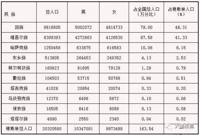 中国回族人口_中国回族人口排第几