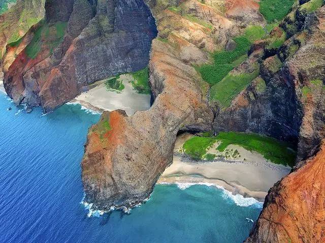 honopu海滩,可爱岛,夏威夷