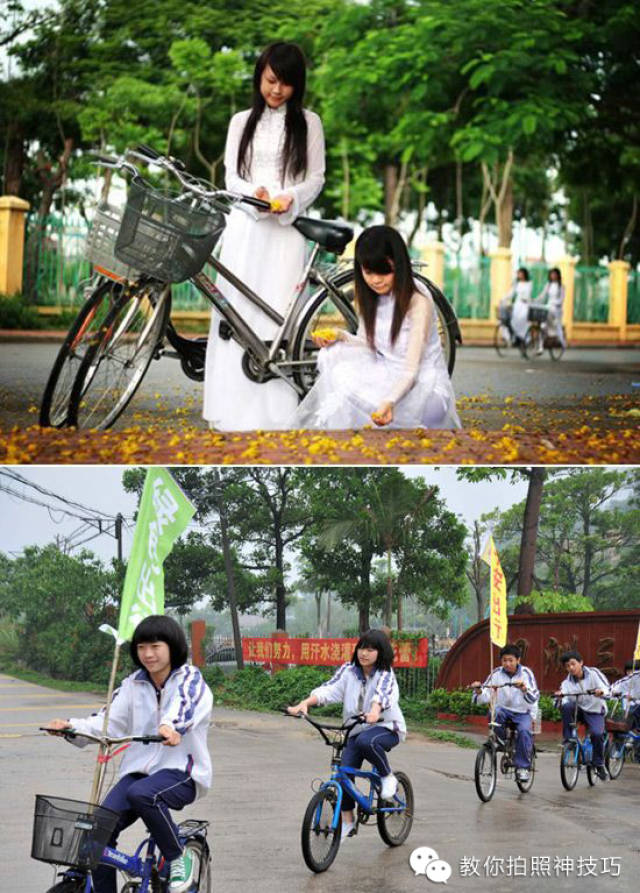 中国和越南女生校服对比!